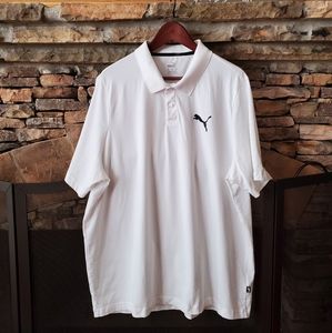 ❤️Last Chance !! 🆕🎁Puma Men's White Short Sleeve Polo Shirt